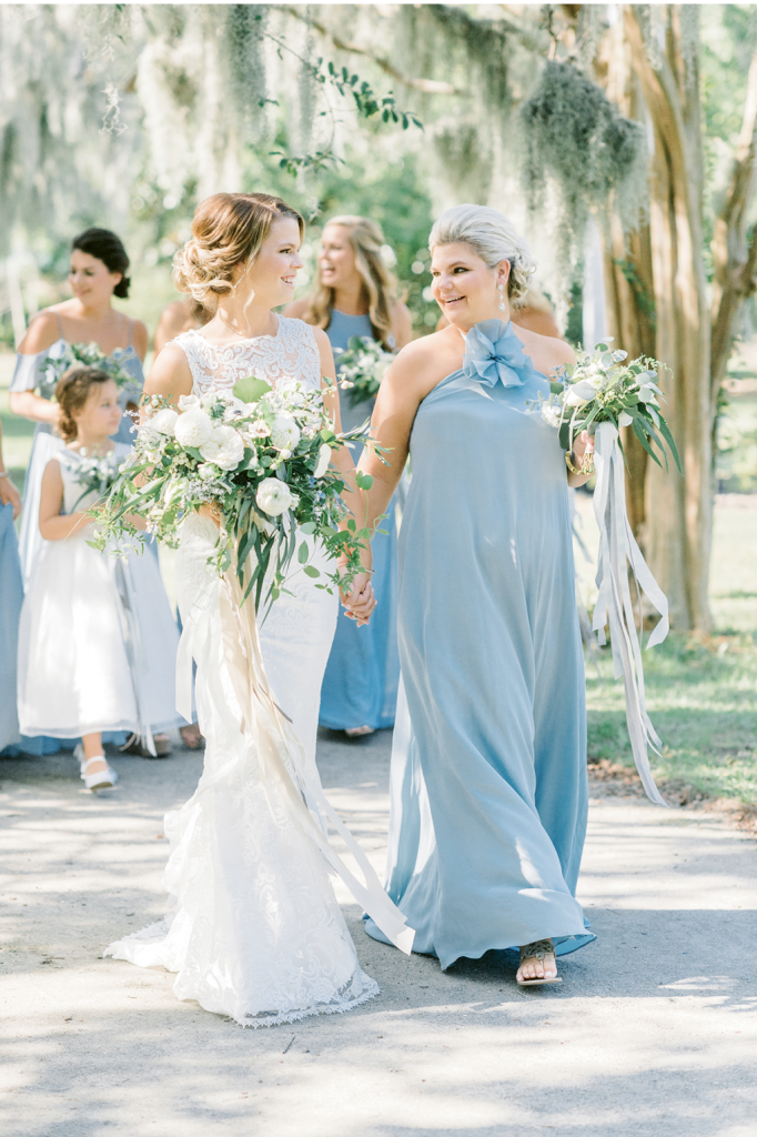 “I had a lot to live up to after her William Aiken House wedding,” says Mallory of her sister/matron of honor/planner Meredith’s 2013 celebration, “but she had no problem making mine just as special.”
