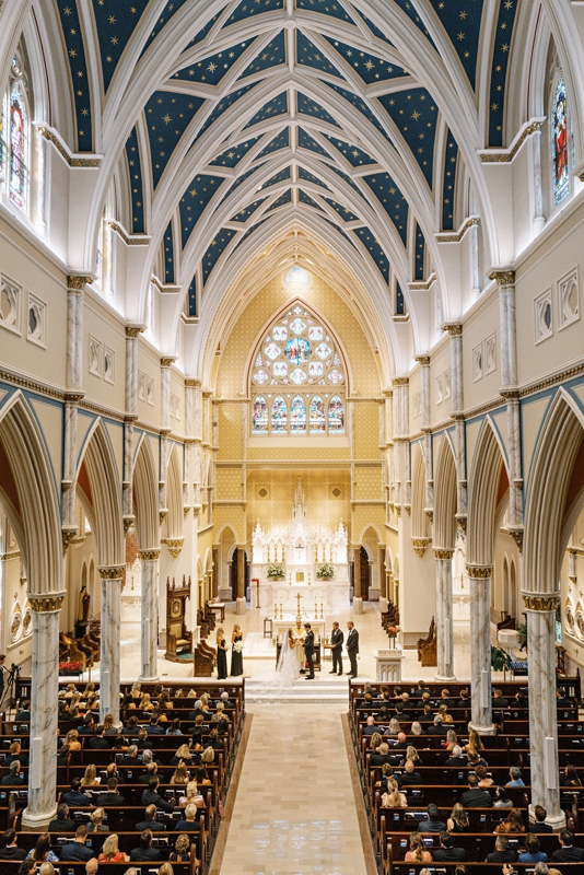 The couple’s 250 guests gathered in the stunning Cathedral of Saint John the Baptist on Broad Street for the ceremony.