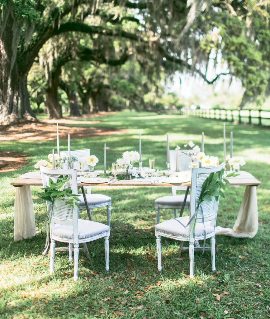 BORROW A NATURAL CANOPY: Spare your guests, food, cakes, candles, and flowers a case of the meltdowns when you plot tables to take advantage of shady spots.