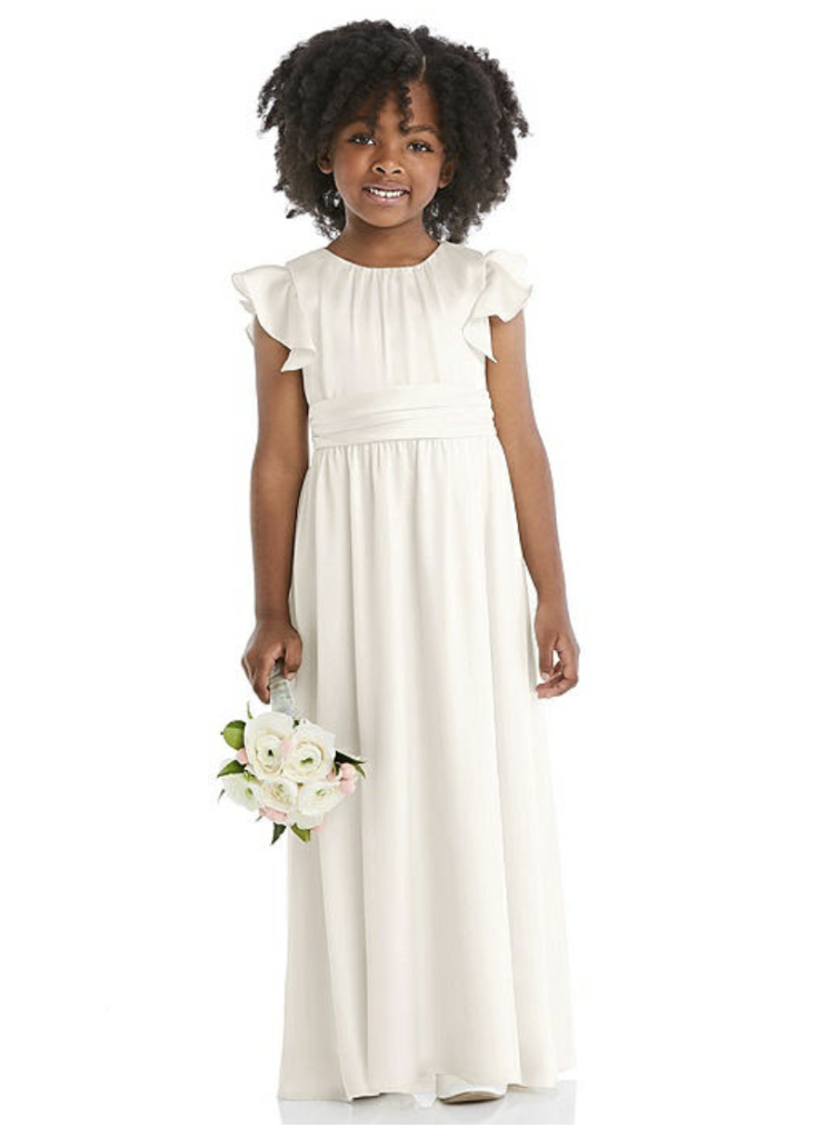 Timeless Tulle - Dessy satin and tulle dress with Peter Pan collar, $221 at Bella Bridesmaids