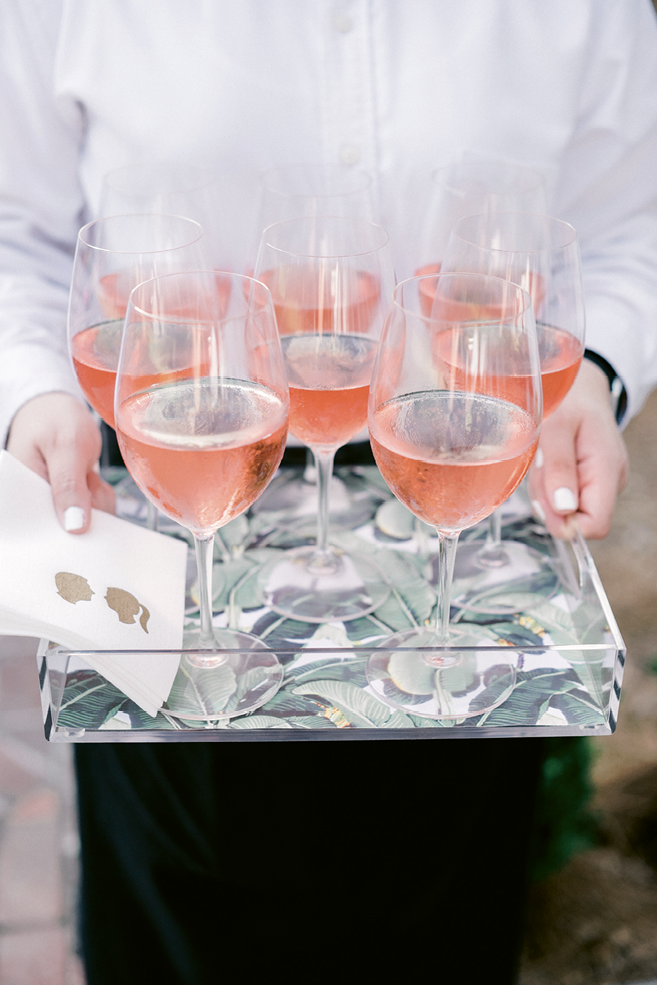 One of the couple’s priorities was having no lines at the bar, which they avoided partly thanks to roaming servers offering rosé.