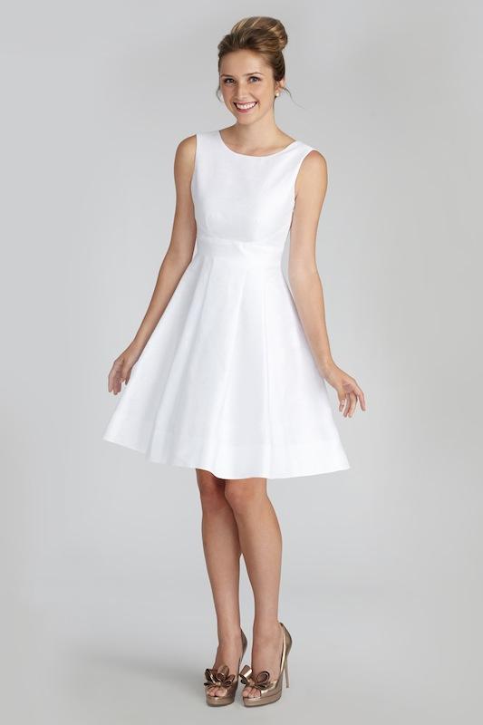 Donna Morgan&#039;s &quot;Gillian&quot; in Pearl. Available in Charleston through Bella Bridesmaids.