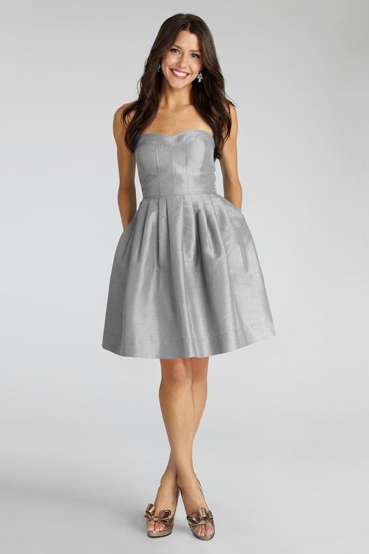 Donna Morgan&#039;s &quot;Madison&quot; in Graphite. Available in Charleston through Bella Bridesmaids.