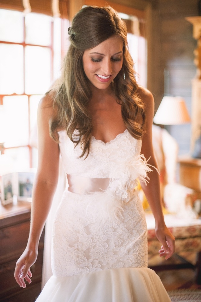 Bride&#039;s gown by Legends by Romona Keveza (available locally through Maddison Row). Hair by Wedding Hair by Charlotte. Makeup by Pamela Lesch Makeup. Image by Timwill Photography at Hyde Park Farm &amp; Polo Club.