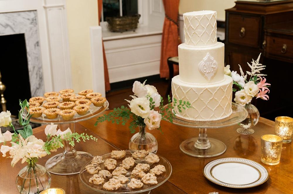 Catering and cake by Patrick Properties Hospitality Group. Photograph by Marni Rothschild Pictures.