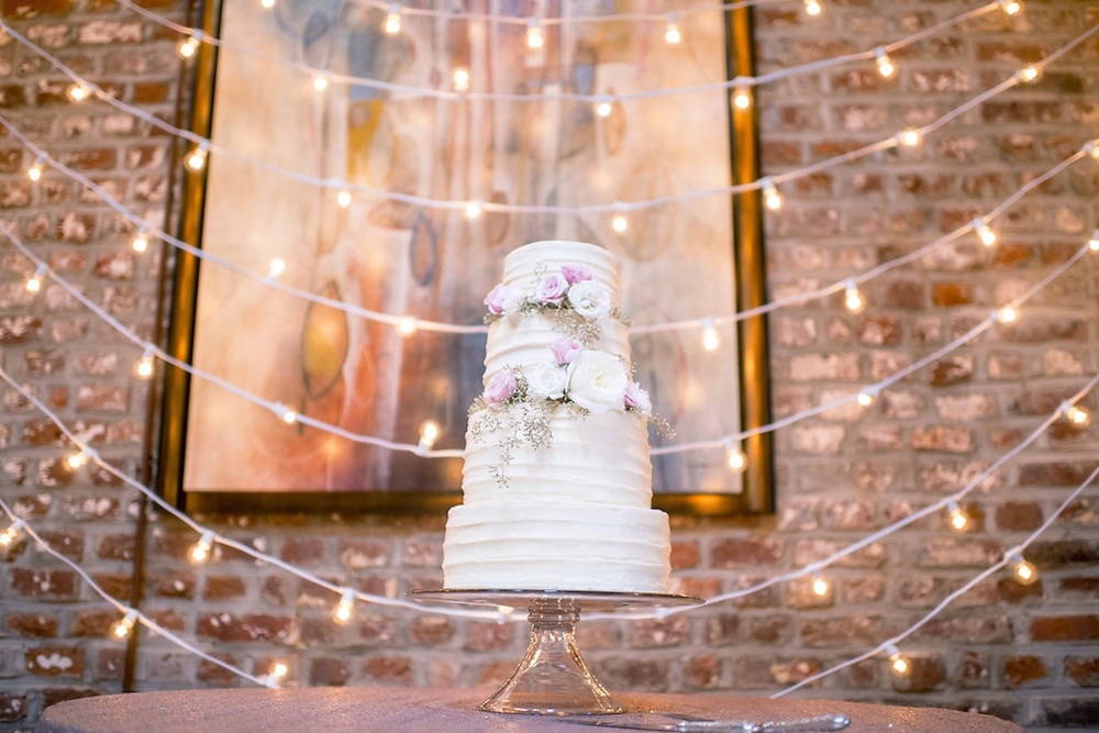 Cake by Chocolate Cake. Lighting by Technical Event Company. Image by Timwill Photography at McCrady&#039;s Restaurant.