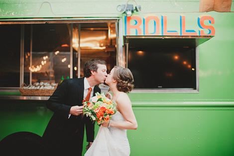 ROLL ON: In addition to a caterer, food truck Roti Rolls offered treats for the couple and their guests.