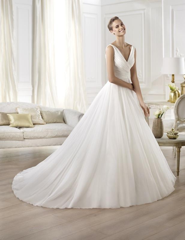Pronovias&#039; &quot;Yesel.&quot; Available in Charleston through Gown Boutique of Charleston.