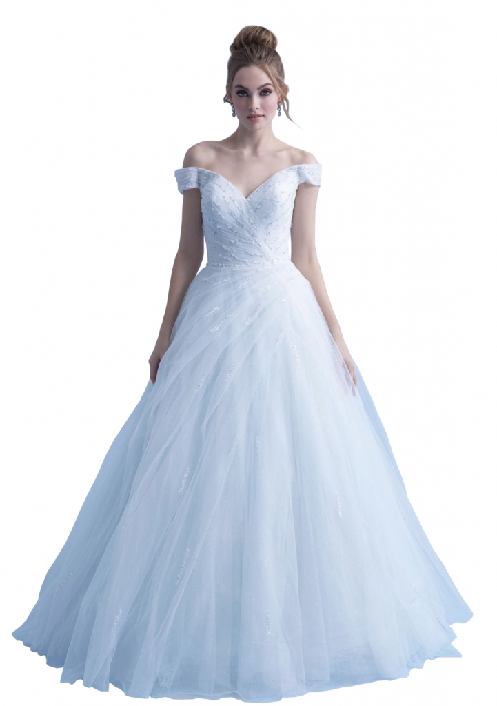 COLOR CRUSH - Powder blue tulle ball gown from Allure Bridals’ Cinderella collection Why We Love It “We are seeing a ton of color coming down the runway this season.”  –Jessica Kiss, Verità. A Bridal Boutique
