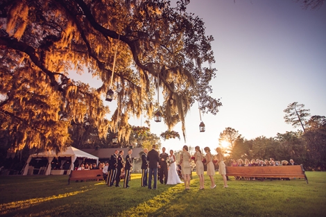 CEREMONIAL SPOT: Engaging Events planned the ceremony to coincide with the setting sun.