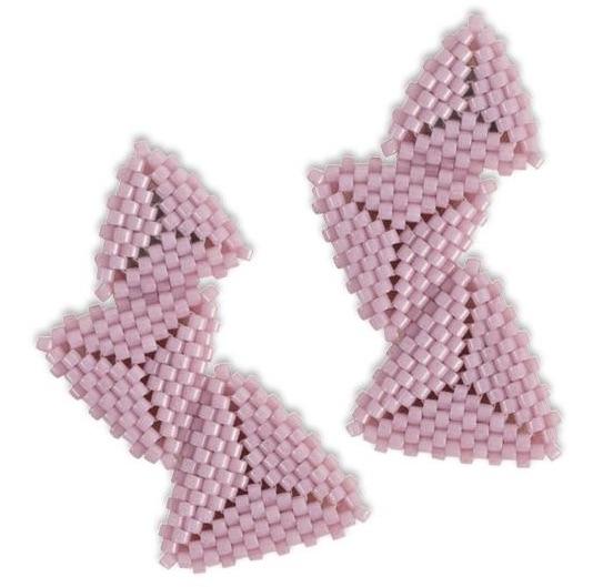 What: “The Shea” triangle earrings in Lilac ($165) Where: Lina Rosa Jewelry