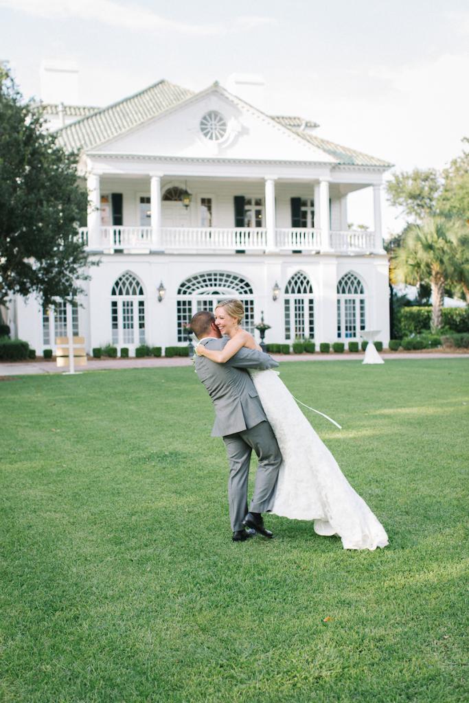 Bride&#039;s gown by Maggie Sottero (available locally at Bridals by Jodi). Image by Clay Austin Photography at Lowndes Grove Plantation.