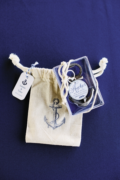 ANCHORS AWAY: Find anchor bottle opener favors like these at Target ($27 for a dozen).