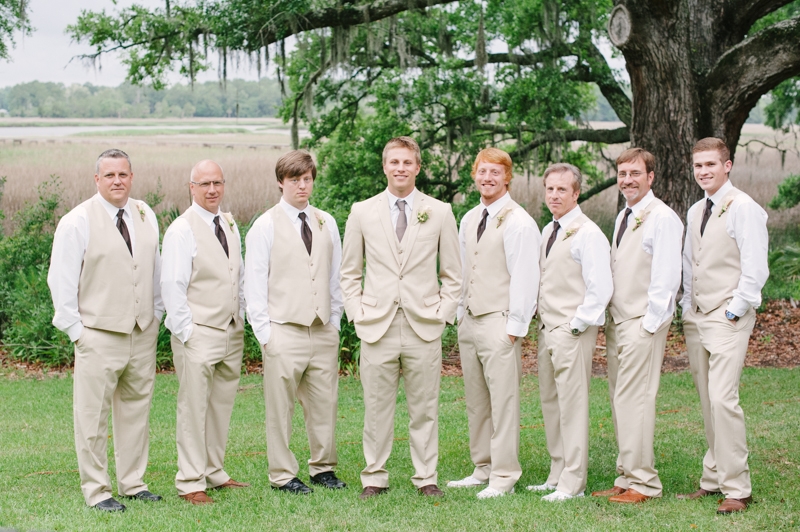 Groom and groomsmen attire by Men’s Wearhouse. Image by Britt Croft Photography.