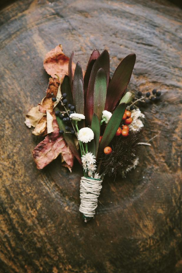 Boutonnière and photograph by Mark Williams Studio.