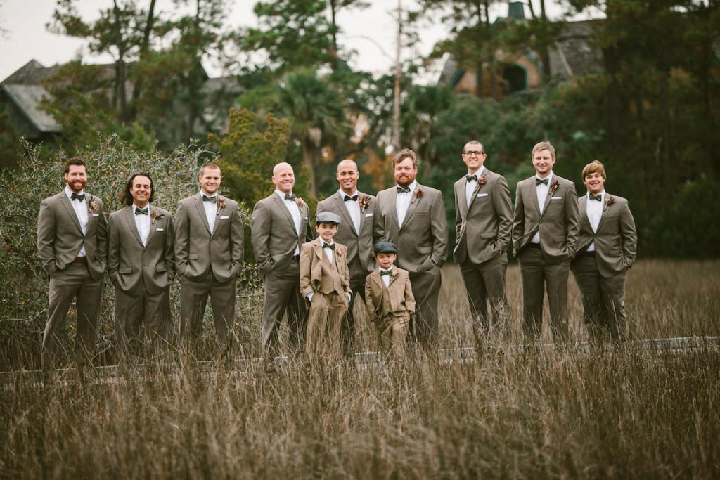 Menswear from Jos. A. Bank. Bow ties by Brackish. Photograph by Mark Williams Studio at the Daniel Island Club.