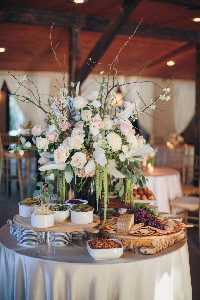 Catering by MOSAIC Catering &amp; Events. Wedding design and reception florals by Engaging Events. Image by Richard Bell Weddings at Magnolia Plantation &amp; Gardens.