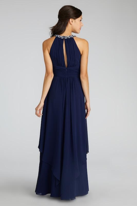 Donna Morgan&#039;s &quot;Siena&quot; in Midnight. Available in Charleston through Bella Bridesmaids.