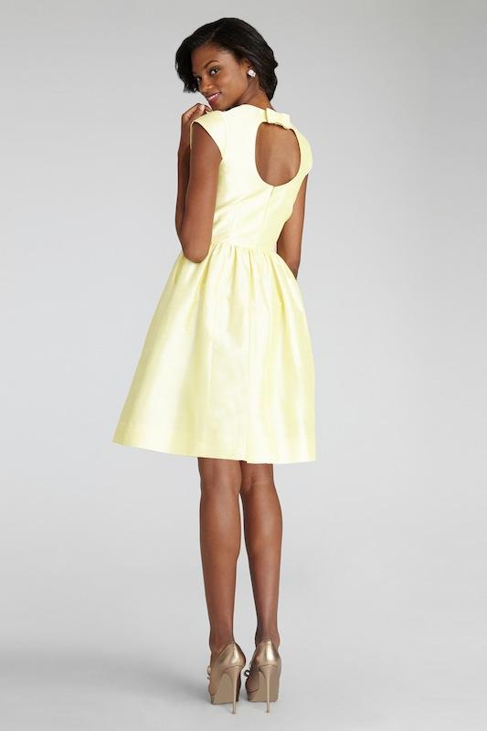 Donna Morgan&#039;s &quot;Olive&quot; in Sunny. Available in Charleston through Bella Bridesmaids.