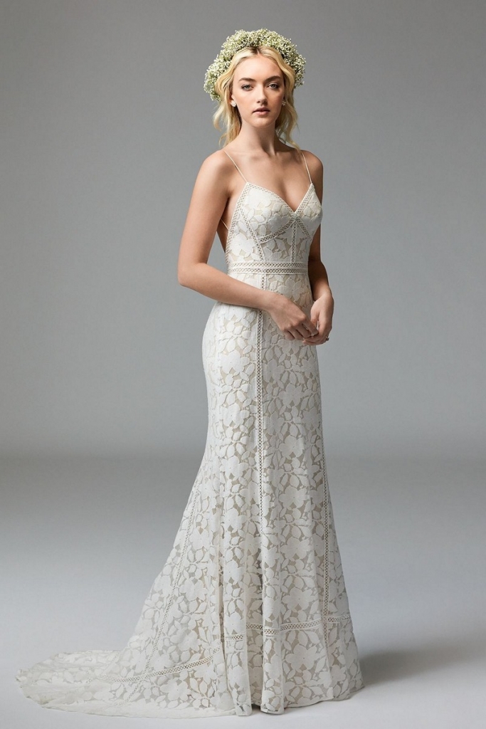 TREND: Boho lace GOWN: Willowby’s “Vivienne,” available in Charleston through Bridals by Jodi, Fabulous Frocks, Jean’s Bridal, and Lovely Bride